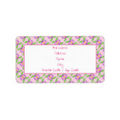 Roze bloemig sticky label (Voorkant)