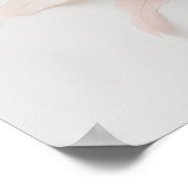 Roze Bloemige Abstracte Kunstprint | Zachte Bloemb Poster (Hoek)