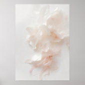 Roze Bloemige Abstracte Kunstprint | Zachte Bloemb Poster (Voorkant)