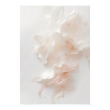 Roze Bloemige Abstracte Kunstprint | Zachte Bloemb