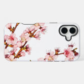 Roze Bloemige Achtergrond iPhone Hoesje (Achterkant horizontaal)