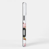 Roze Bloemige Achtergrond iPhone Hoesje (Rechterkant)