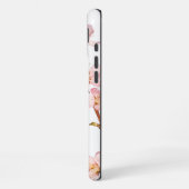 Roze Bloemige Achtergrond iPhone Hoesje (Linkerkant)