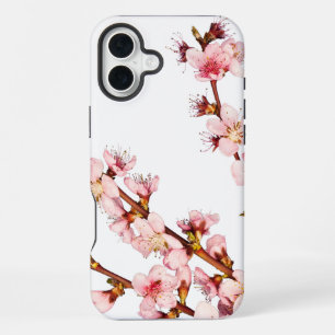 Roze Bloemige Achtergrond iPhone 16 Plus Hoesje