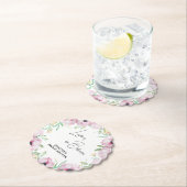 Roze Bloemige Anemoon Bruidsontbijt Kartonnen Onderzetters (Insitu)