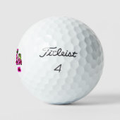 Roze bloemige Angela naam, Golfballen (Logo)