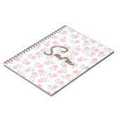 Roze bloemige AOP Notitieboek (Linkerzijde)
