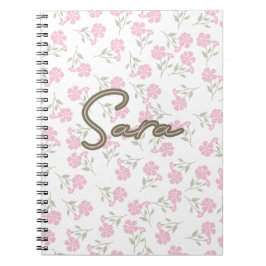 Roze bloemige AOP Notitieboek