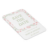 Roze Bloemige Aquarel Save the Date Magneet (Rechterzijde)