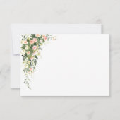 Roze Bloemige Aquarel Schrift Save The Date (Achterkant)