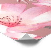 Roze Bloemige Axolotl Poster (Hoek)