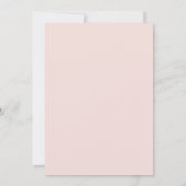 Roze bloemige babyshower uitnodiging (Achterkant)