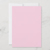 Roze bloemige babyshower uitnodiging, kaart (Achterkant)
