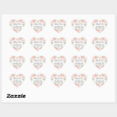 Roze bloemige bedank sticker voor 90e verjaardag (Vel)