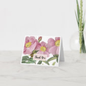 Roze bloemige bedankkaart (Voorkant)