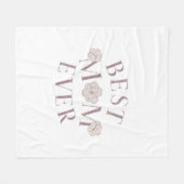 Roze bloemige beste moeder ooit fleece deken (Voorkant (Horizontaal))