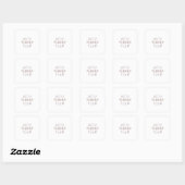 Roze Bloemige Beste Moeder Ooit Vierkante Sticker (Vel)