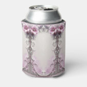 Roze bloemige blikjeskoeler (Blikje Achterkant)