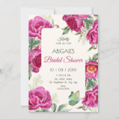 Roze bloemige bloesem bruidsfeest shower kaart (Voorkant)