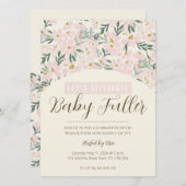  roze bloemige Boho Baby shower uitnodiging (Voorkant / Achterkant)