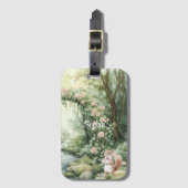 Roze Bloemige Bos Eekhoorn Bagagelabel (Voorkant (verticaal))