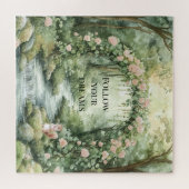 Roze Bloemige Bos Eekhoorn Legpuzzel (Horizontaal)