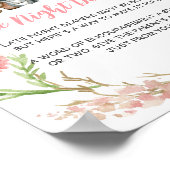 Roze Bloemige Bos Late Night Luiers Poster (Hoek)