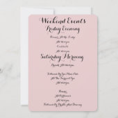 Roze bloemige botanische bruidsdouche  kaart (Achterkant)