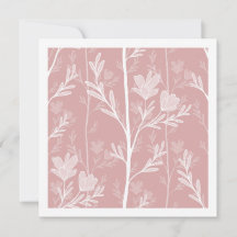 Roze bloemige botanische Een stille reis Kunst