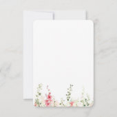 Roze bloemige bridgerton-thema, bruidstheeceremoni kaart (Achterkant)