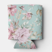 Roze Bloemige Bruid Blikjeskoeler (Achterkant)