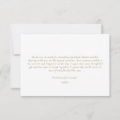 Roze Bloemige Bruidsbruiloft Bedankkaart (Achterkant)