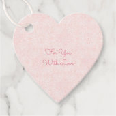 Roze bloemige bruidsdouche bedankjes labels (Voorkant)