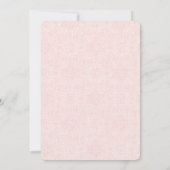 Roze bloemige bruidsdouche kaart (Achterkant)