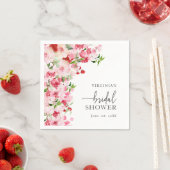 Roze Bloemige Bruidsdouche Servet (Insitu)