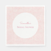 Roze bloemige bruidsdouche servet (Voorkant)
