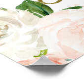 Roze bloemige bruidsfeest foto prop frame poster (Hoek)