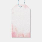 Roze bloemige bruidsfeest theeparty bedank cadeau cadeaulabel (Achterkant)