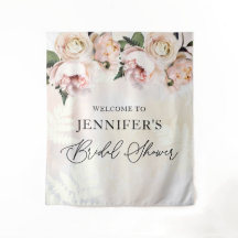Roze Bloemige Bruidsfeest Welkom Achtergrond