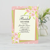 Roze Bloemige Bruidsmeisjesborrel Kaart (Staand voorkant)