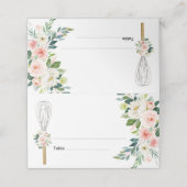 Roze bloemige bruidsmeisjesshower die straks wordt plaatskaartje (Buitenkant ongevouwen)