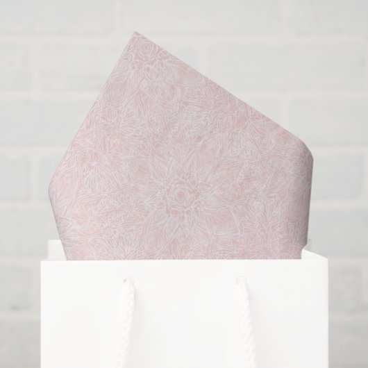 Roze Bloemige Bruidsuitnodiging Tissuepapier (Cadeauzakje)