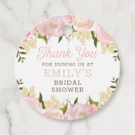 Roze Bloemige Bruiloft Dank Je Favor Tag Bedankjes Labels