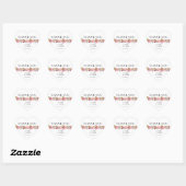 Roze Bloemige Bruiloft Hart Sticker (Vel)