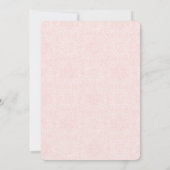 Roze Bloemige Bruiloft Kaart (Achterkant)