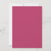 Roze bloemige bruiloft save the date (Achterkant)