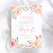 Roze bloemige bruiloftsbrunch bruiloftfeest