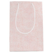 Roze Bloemige Bruiloftsdouche Medium Cadeauzakje (Voorkant)