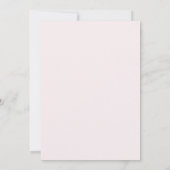 Roze bloemige bruiloftsfeest uitnodiging (Achterkant)