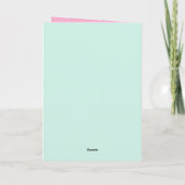  Roze Bloemige Dank Je Kaart (Achterkant)